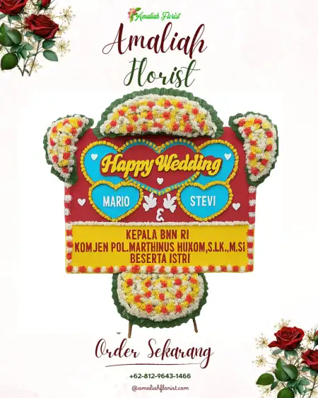 Papan Bunga Pernikahan Semidang Alas